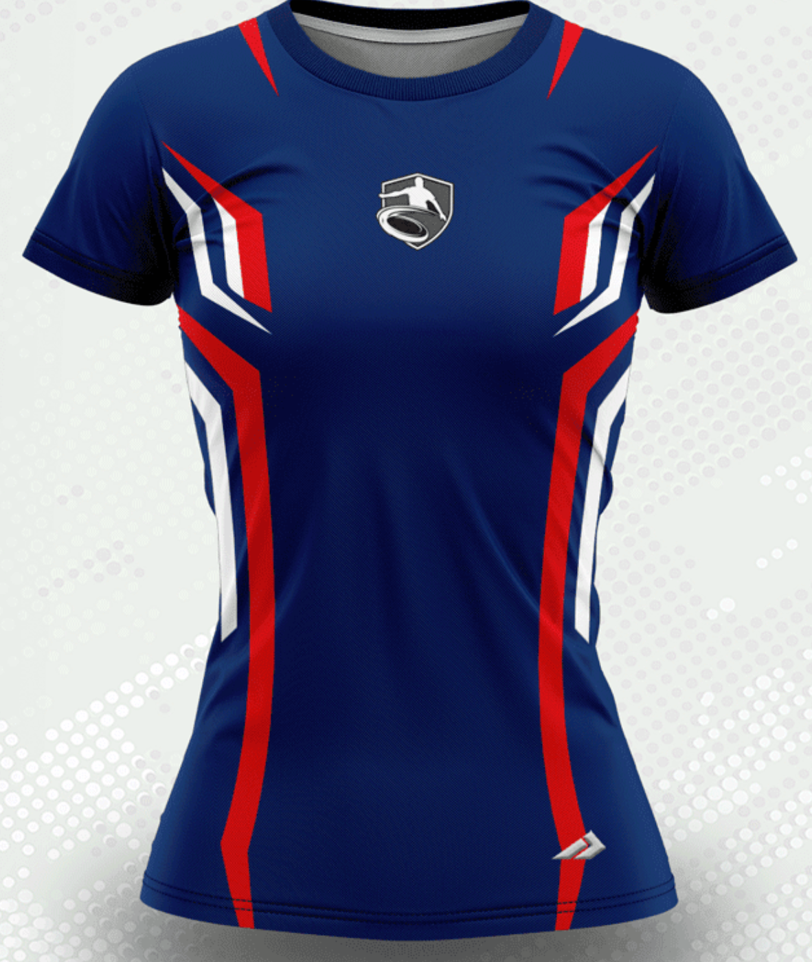 red white and blue golf dress Women's Blue and Red Star Quarter-zip Sleeveless Golf Dress