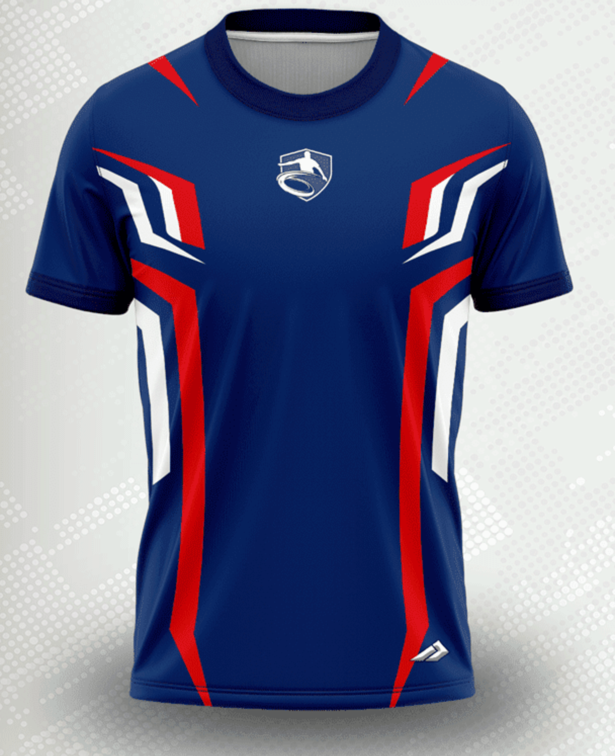 Performance Red White and Blue Power Disc Golf Academy Jersey