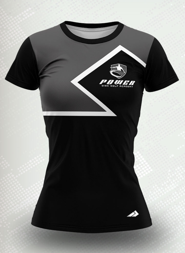 Women's Spike Puzzle Grey/Black Power Disc Golf Academy Jersey