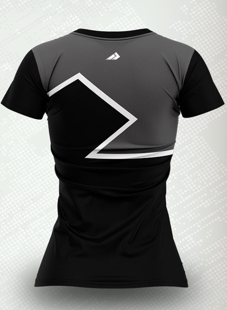 Women's Spike Puzzle Grey/Black Power Disc Golf Academy Jersey