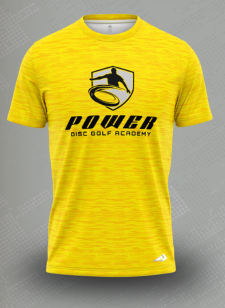 Basic Grunge Yellow Power Disc Golf Academy Jersey