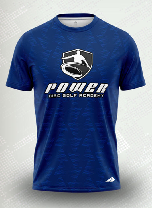 Geometric Triangles Blue Power Disc Golf Academy Jersey