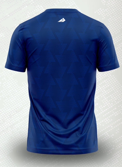 Geometric Triangles Blue Power Disc Golf Academy Jersey