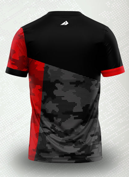 Inverse Camo Red Power Disc Golf Academy Jersey