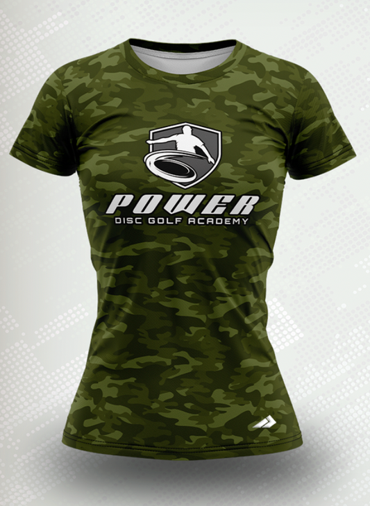 Women's Camouflage Green Power Disc Golf Academy Jersey